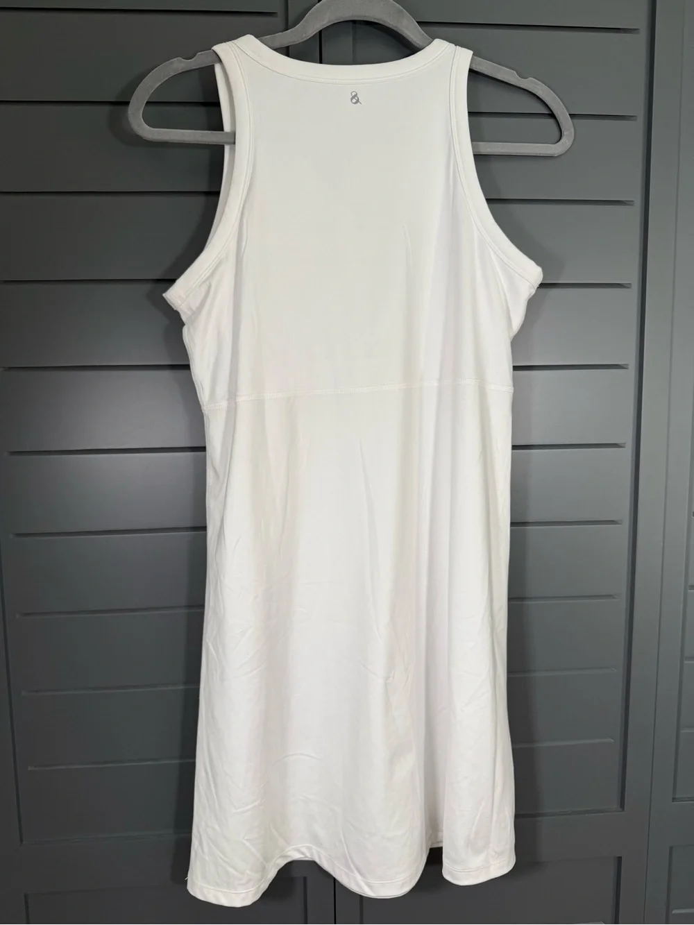 Lou & Grey White Half Zip Sleeveless Performance Dress NWT Size S